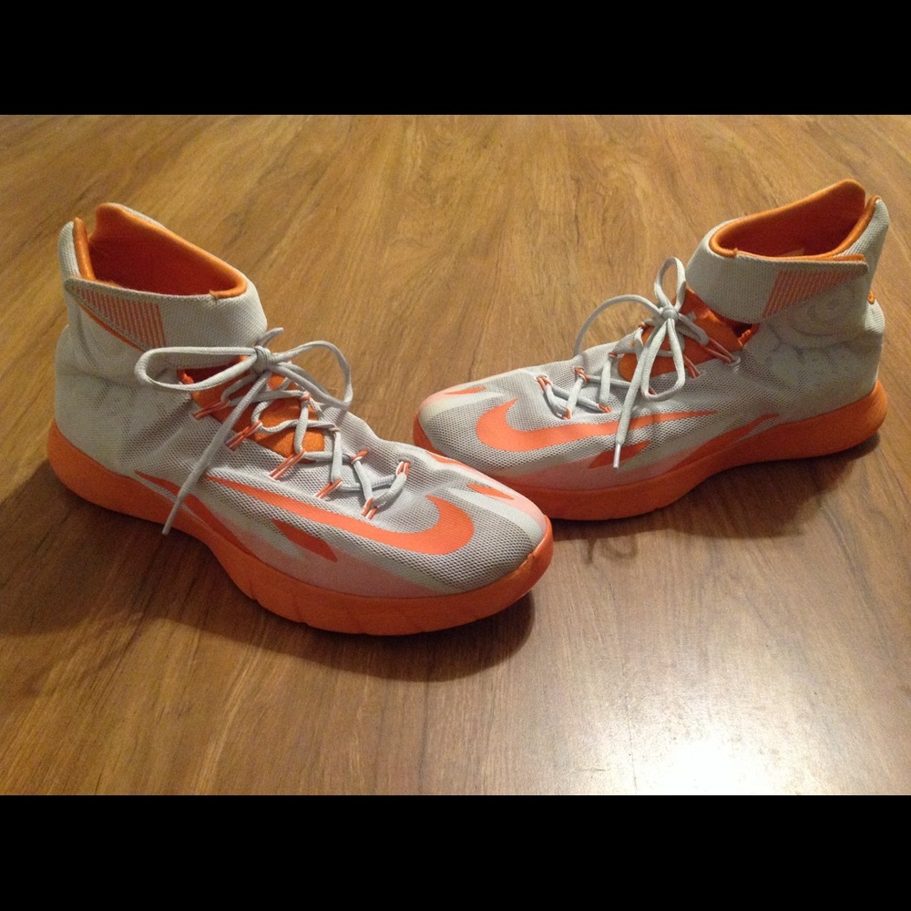 Nike zoom hyperrev Orange gray basketball sneakers size 15